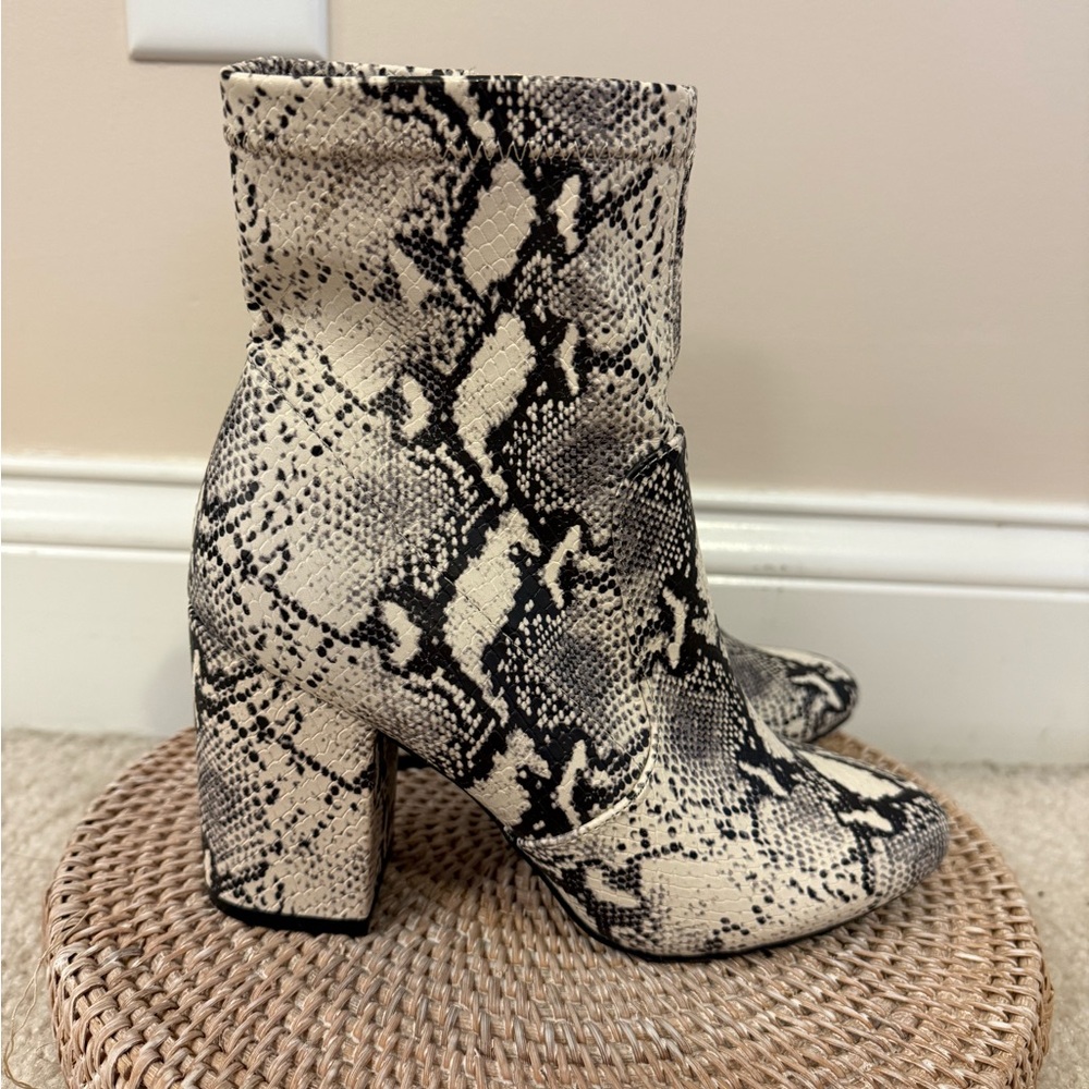 Madden Girl Snakeskin Boots (never worn)
